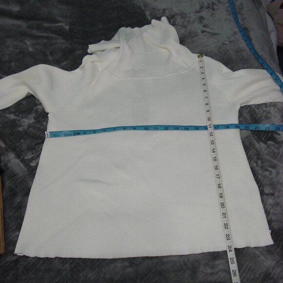 TOMMY HILFIGER Sweater Women's Size XXL White Ribbed Off-the-Shoulder Ivy NWT - Picture 4 of 11